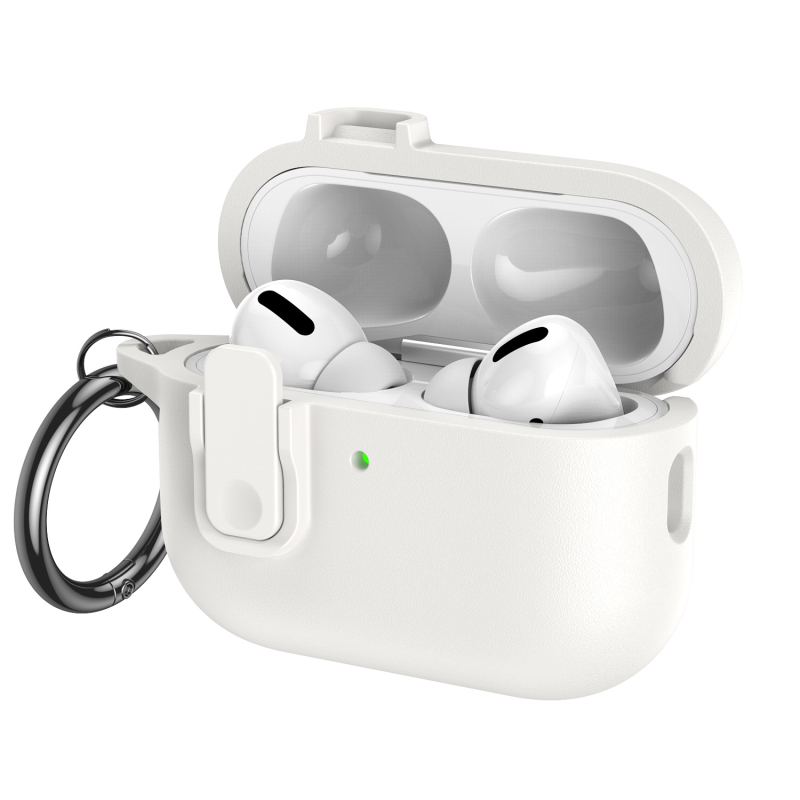 Kućište za AirPods s kožnom teksturom, sigurnosni prekidač, otpornost na padove i otiske prstiju, sveobuhvatna zaštita, PC kućište injekcijsko