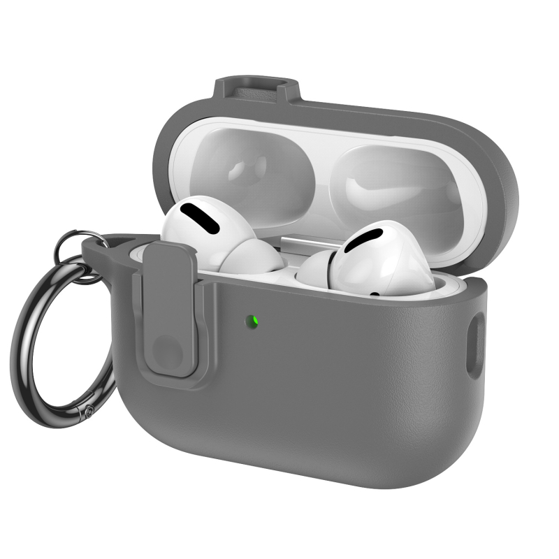 Kućište za AirPods s kožnom teksturom, sigurnosni prekidač, otpornost na padove i otiske prstiju, sveobuhvatna zaštita, PC kućište injekcijsko