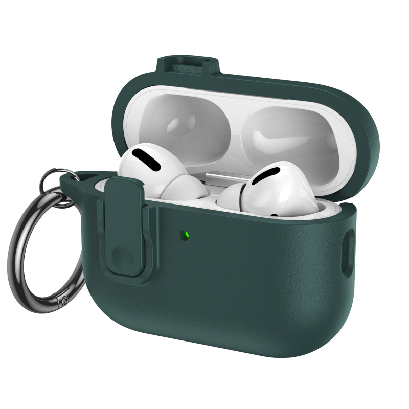 Kućište za AirPods s kožnom teksturom, sigurnosni prekidač, otpornost na padove i otiske prstiju, sveobuhvatna zaštita, PC kućište injekcijsko