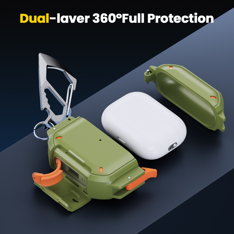 Vodootporan zaštitni kućište za AirPods Pro 3 i AirPods Pro 4, potpuno prekrivanje, Bluetooth futrola za bežične slušalice, otpornost na padove