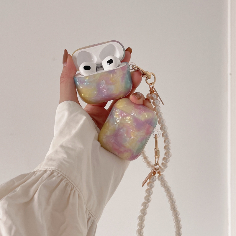 TPU mekana futrola za AirPods 4. generacije / Pro 2. generacije, s uzorkom školjke i crtanim otisnom