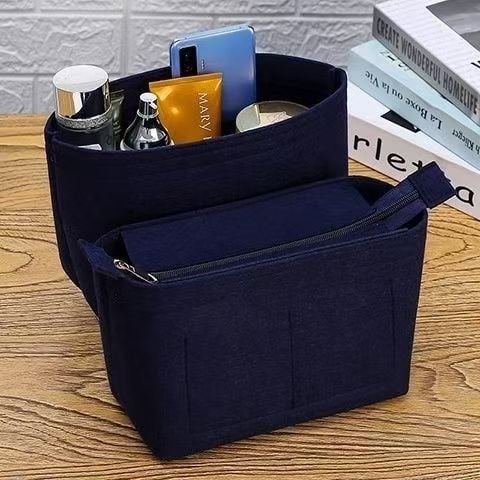 Чанта за козметика и съхранение с голям капацитет – PU материал, подплата от нетъкана материя, за домашно съхранение, стил: елегантна зряла жена