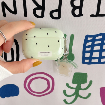 Kutija za AirPods od PC materijala, mekano kućište, reljefni emboss, kompatibilno s Apple.