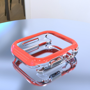 Apple Watch futrola za seriju 7/8/9, polupokrivena, prozirna TPU+PC zaštitna futrola