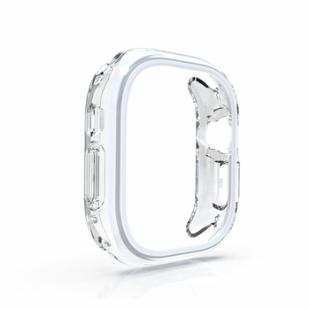 Apple Watch futrola za seriju 7/8/9, polupokrivena, prozirna TPU+PC zaštitna futrola