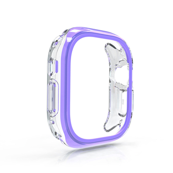 Apple Watch futrola za seriju 7/8/9, polupokrivena, prozirna TPU+PC zaštitna futrola