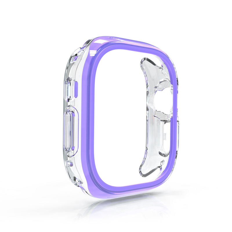 Apple Watch futrola za seriju 7/8/9, polupokrivena, prozirna TPU+PC zaštitna futrola