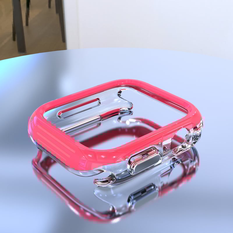 Apple Watch futrola za seriju 7/8/9, polupokrivena, prozirna TPU+PC zaštitna futrola