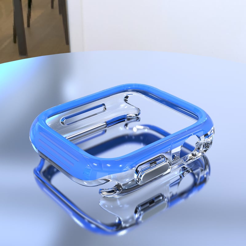 Apple Watch futrola za seriju 7/8/9, polupokrivena, prozirna TPU+PC zaštitna futrola