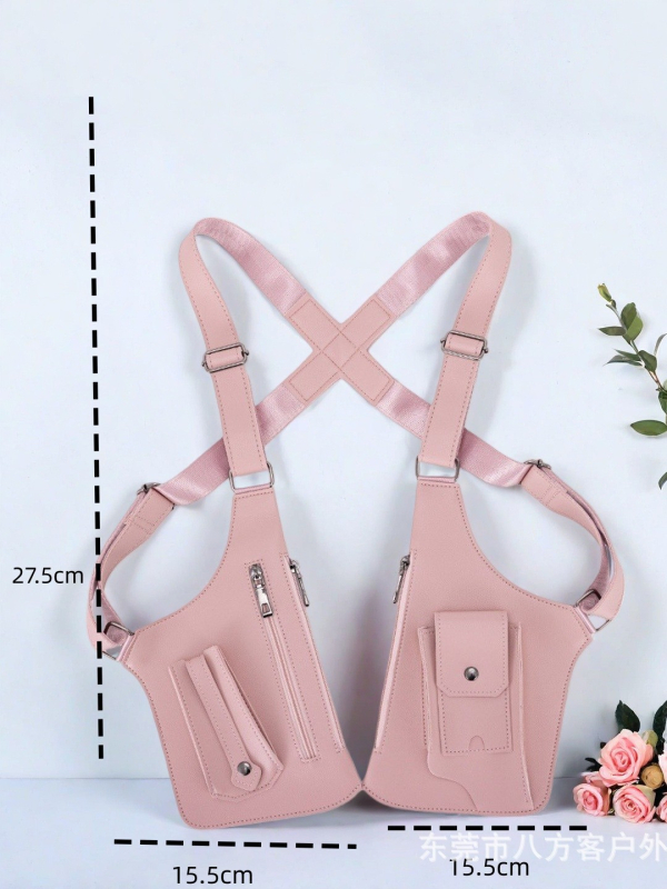 Taška na mobilný telefón z PVC, zapínanie na zips, vnútorná kapsa na telefón, vodorovný štvorcový tvar, 400 g (PVC; zips; vnútorná kapsa; vodorovný štvorcový tvar; 400 g)