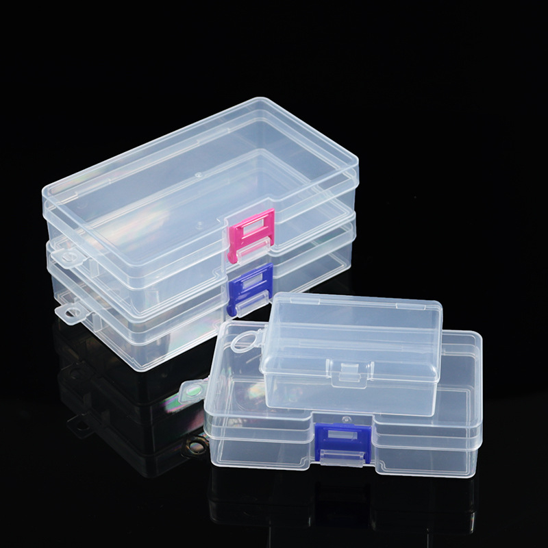 Cutie de depozitare din plastic cu închidere – PP, organizator portabil pentru bijuterii și piese mici
