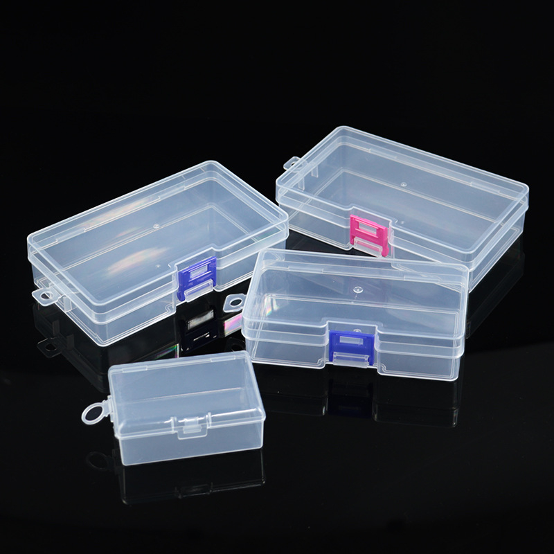 Cutie de depozitare din plastic cu închidere – PP, organizator portabil pentru bijuterii și piese mici