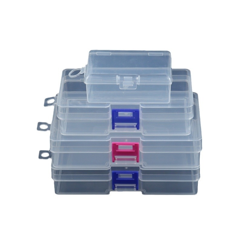 Cutie de depozitare din plastic cu închidere – PP, organizator portabil pentru bijuterii și piese mici