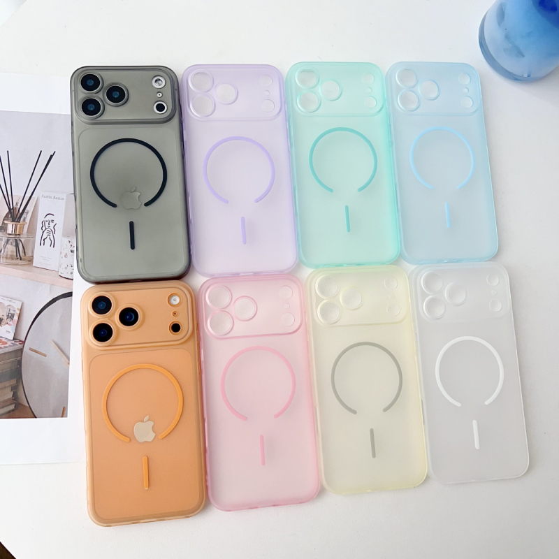 Magnetska mat završna futrola za iPhone 15–17, tanko, otporno na padove, unisex