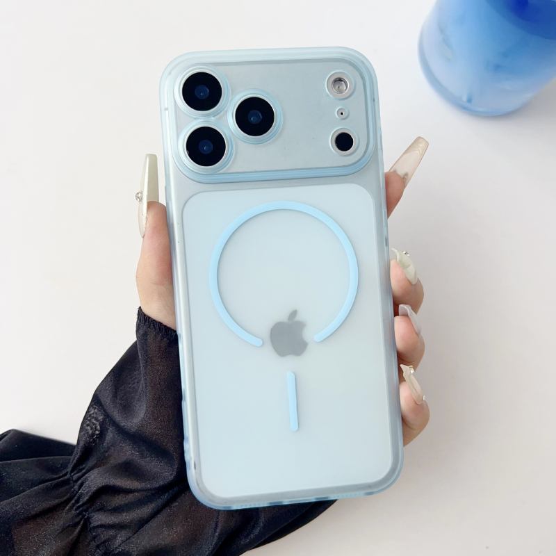Magnetska mat završna futrola za iPhone 15–17, tanko, otporno na padove, unisex