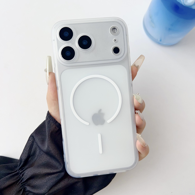 Magnetska mat završna futrola za iPhone 15–17, tanko, otporno na padove, unisex