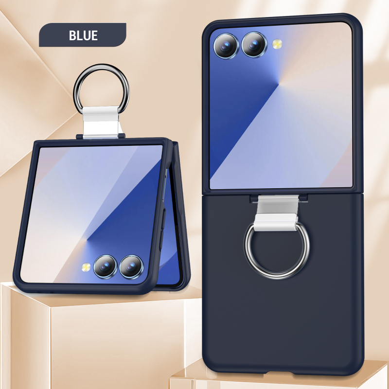 Samsung кейс за гръб със сгъваем пръстен, PC+PVC+метален пръстен, машинна обработка, удароустойчив