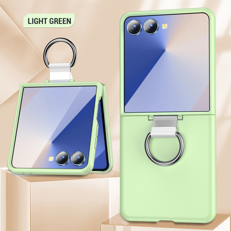 Samsung кейс за гръб със сгъваем пръстен, PC+PVC+метален пръстен, машинна обработка, удароустойчив