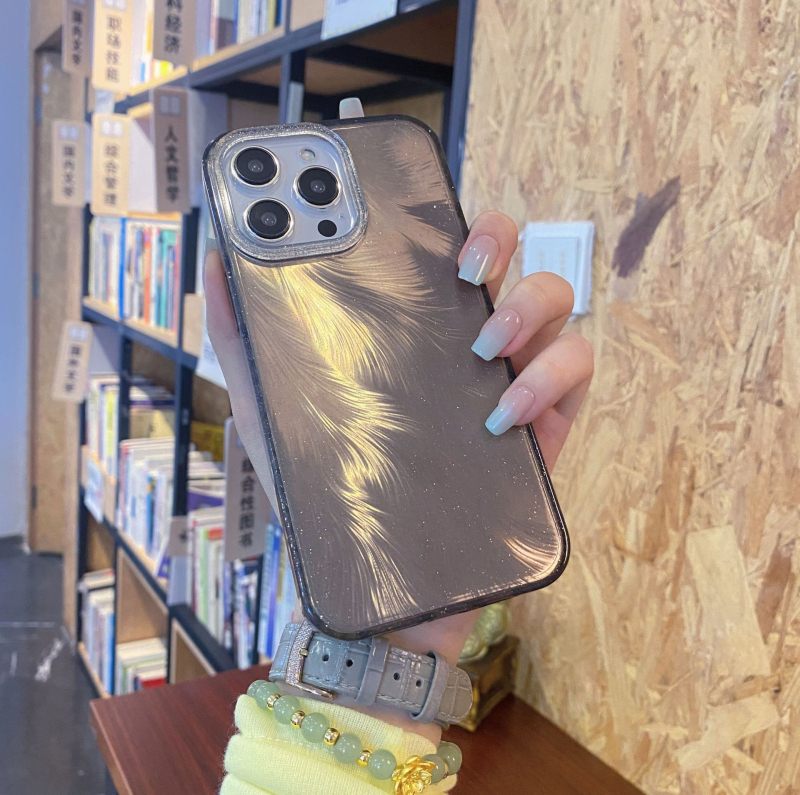 Zaštitna tvrda maska za iPhone 17 i iPhone 16 Pro Max – luksuzni uzorak perja, magnetsko držanje, otpornost na pad, PC+TPU