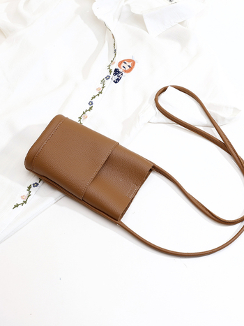 Torba za mobitel s crossbody remenom od PU kože, magnetsko zatvaranje, uspravan četverokutni oblik, gradski minimalistički stil, LSHMao
