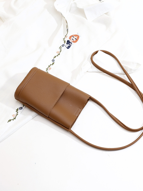 Torba za mobitel s crossbody remenom od PU kože, magnetsko zatvaranje, uspravan četverokutni oblik, gradski minimalistički stil, LSHMao