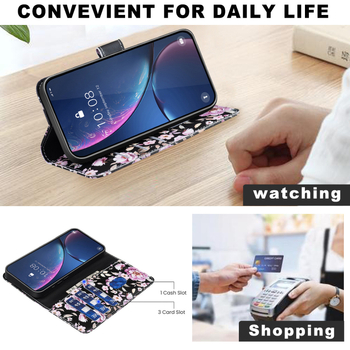 HONOR X8C flip vāciņš no imitētās ādas, rokdarbi, karikatūru stil, triecienizturīgs, pret kritienu, atbalsta pielāgošanu