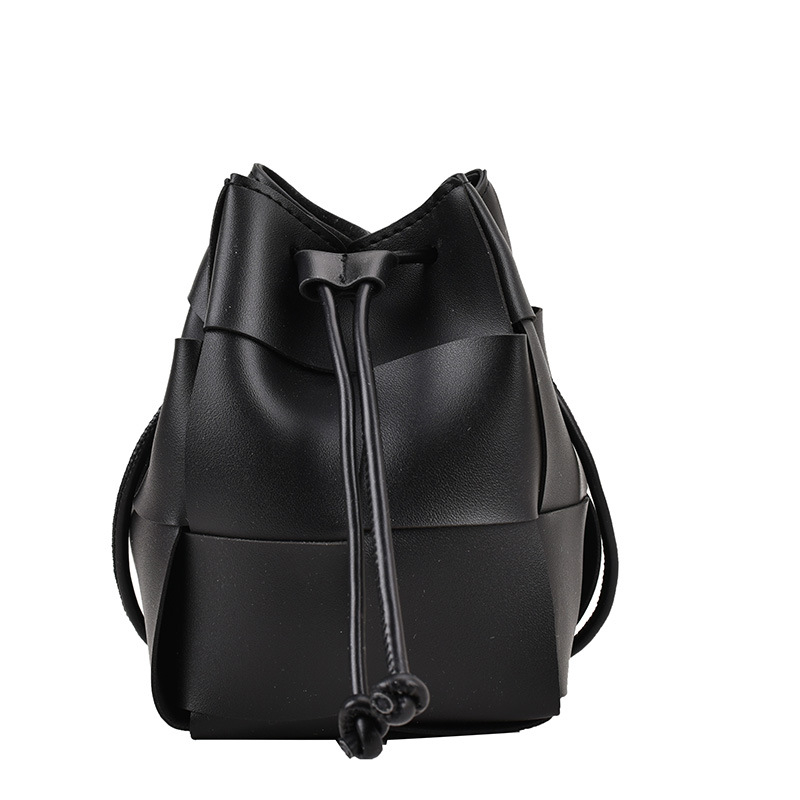 Ženska PU bucket bag, gradski stil, bez podstave, jedna naramenica, džep za telefon