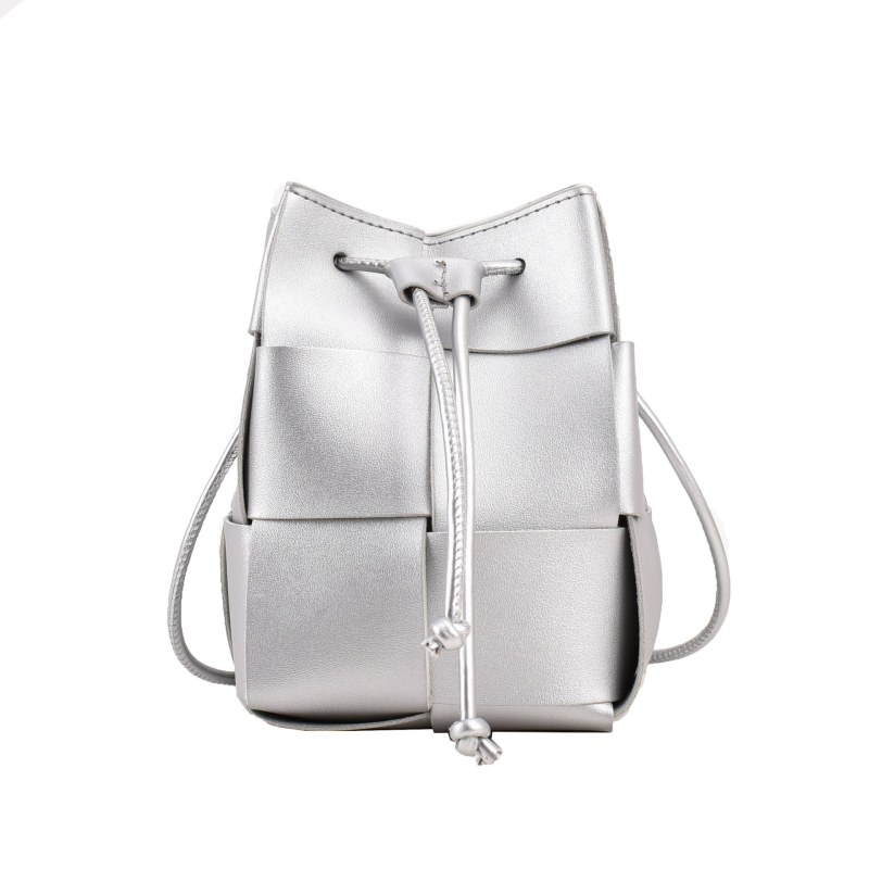 Ženska PU bucket bag, gradski stil, bez podstave, jedna naramenica, džep za telefon
