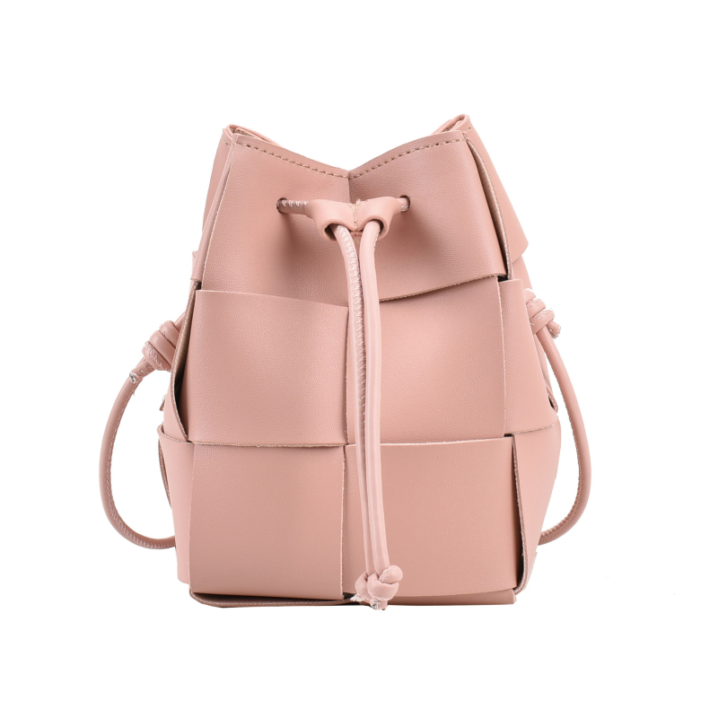 Ženska PU bucket bag, gradski stil, bez podstave, jedna naramenica, džep za telefon