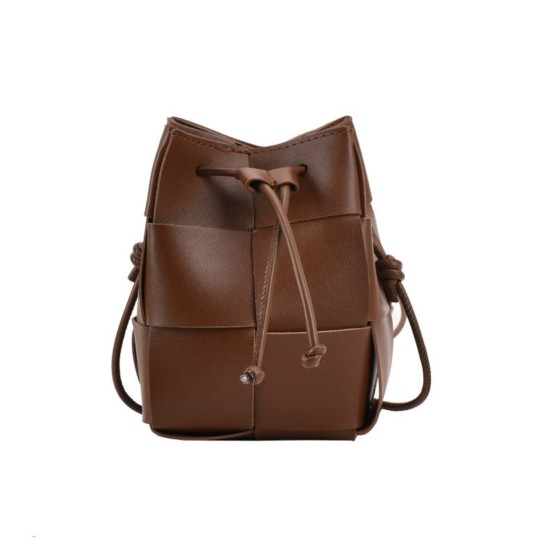 Ženska PU bucket bag, gradski stil, bez podstave, jedna naramenica, džep za telefon
