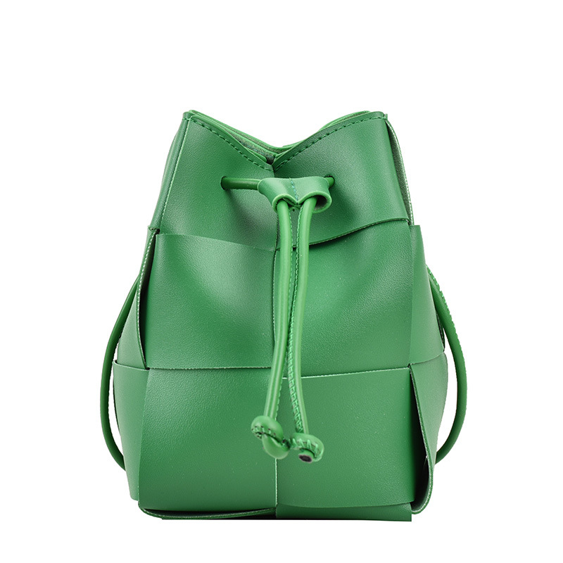 Ženska PU bucket bag, gradski stil, bez podstave, jedna naramenica, džep za telefon