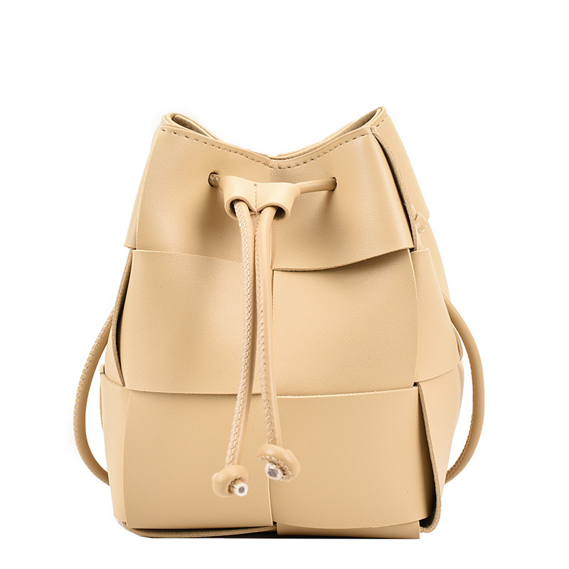 Ženska PU bucket bag, gradski stil, bez podstave, jedna naramenica, džep za telefon
