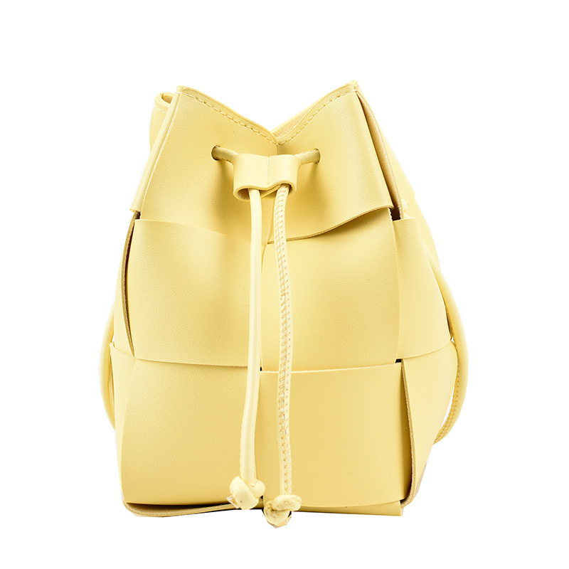 Ženska PU bucket bag, gradski stil, bez podstave, jedna naramenica, džep za telefon