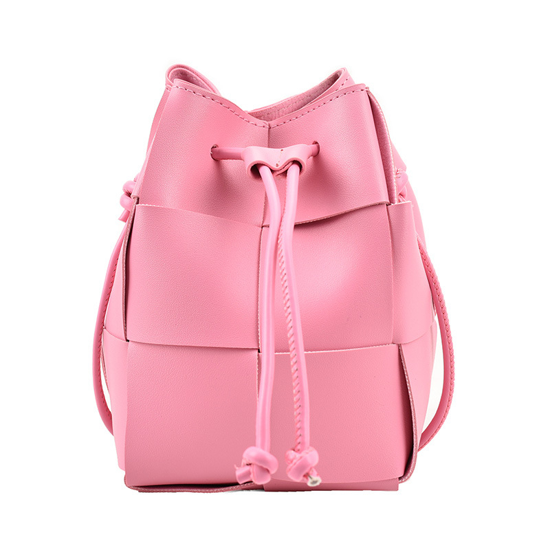 Ženska PU bucket bag, gradski stil, bez podstave, jedna naramenica, džep za telefon
