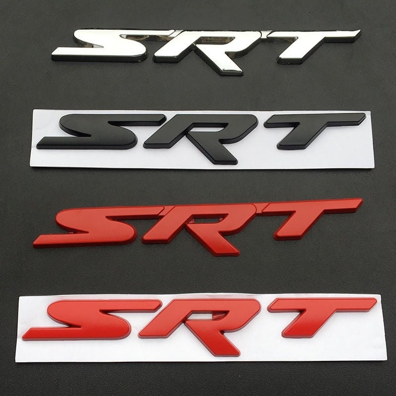 Grand Cherokee SRT емблема за решетка – метална 3D емблема за автомобил, дизайн SRT, самозалепващ монтаж