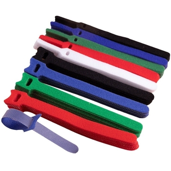 Velcro кабелни ленти, 50 бр, самозалепващи, нейлон-полиестер 50/50, за кабели за данни и компютърни кабели, организатор за кабели