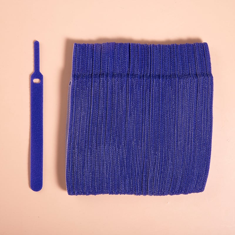 Velcro кабелни ленти, 50 бр, самозалепващи, нейлон-полиестер 50/50, за кабели за данни и компютърни кабели, организатор за кабели