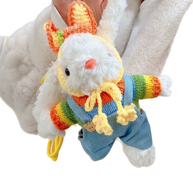 Breloagă din pluș cu iepuraș drăguț – pandant pentru telefon