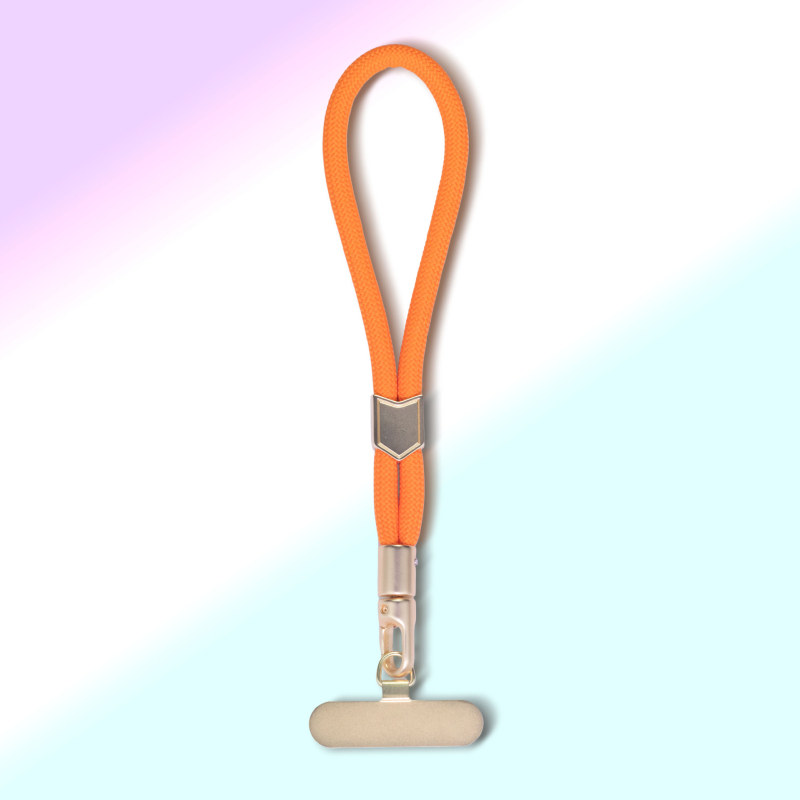Lanyard pentru telefon – lungime reglabilă; poliester; cataramă metalică; unisex; personalizare disponibilă (imprimare siglă)