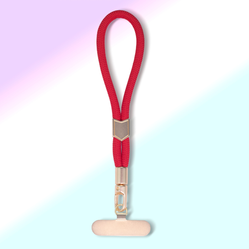 Lanyard pentru telefon – lungime reglabilă; poliester; cataramă metalică; unisex; personalizare disponibilă (imprimare siglă)