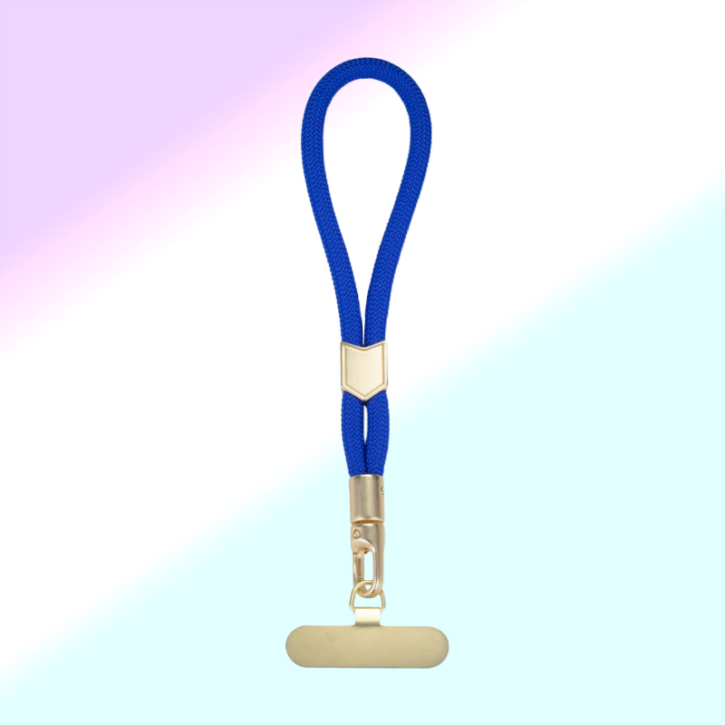 Lanyard pentru telefon – lungime reglabilă; poliester; cataramă metalică; unisex; personalizare disponibilă (imprimare siglă)
