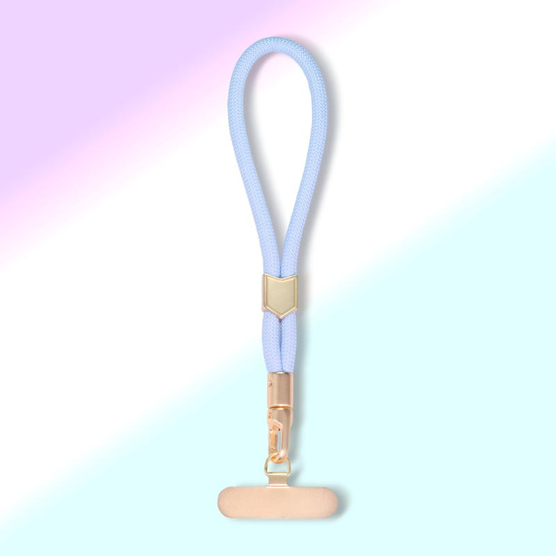 Lanyard pentru telefon – lungime reglabilă; poliester; cataramă metalică; unisex; personalizare disponibilă (imprimare siglă)