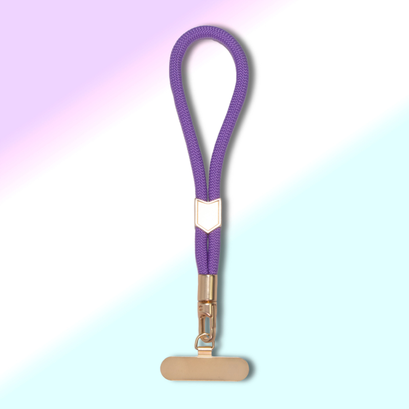 Lanyard pentru telefon – lungime reglabilă; poliester; cataramă metalică; unisex; personalizare disponibilă (imprimare siglă)