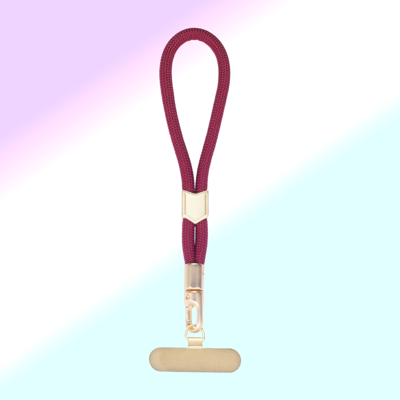 Lanyard pentru telefon – lungime reglabilă; poliester; cataramă metalică; unisex; personalizare disponibilă (imprimare siglă)