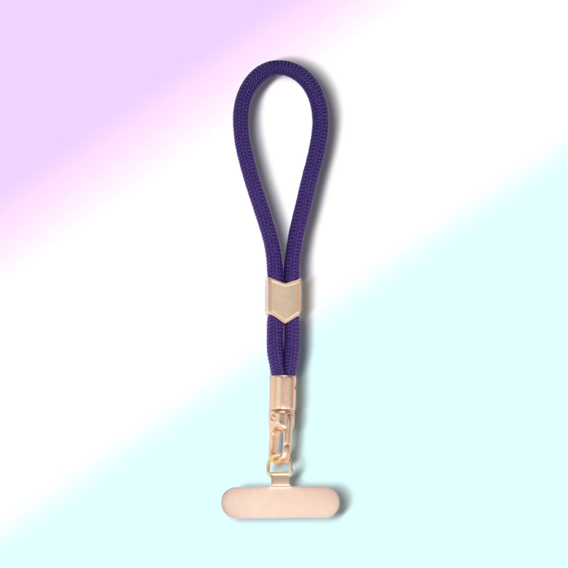 Lanyard pentru telefon – lungime reglabilă; poliester; cataramă metalică; unisex; personalizare disponibilă (imprimare siglă)