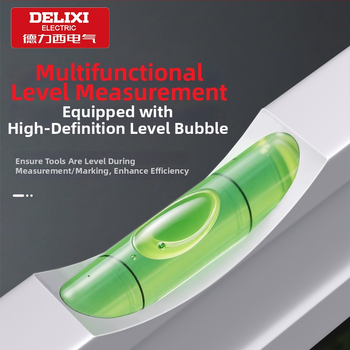 Delixi Electric Pilnībā alumīnija taisnstūra lineāls ar 90°, biezināts, daudzfunkcionāls, augsta precizitāte koka darbiem