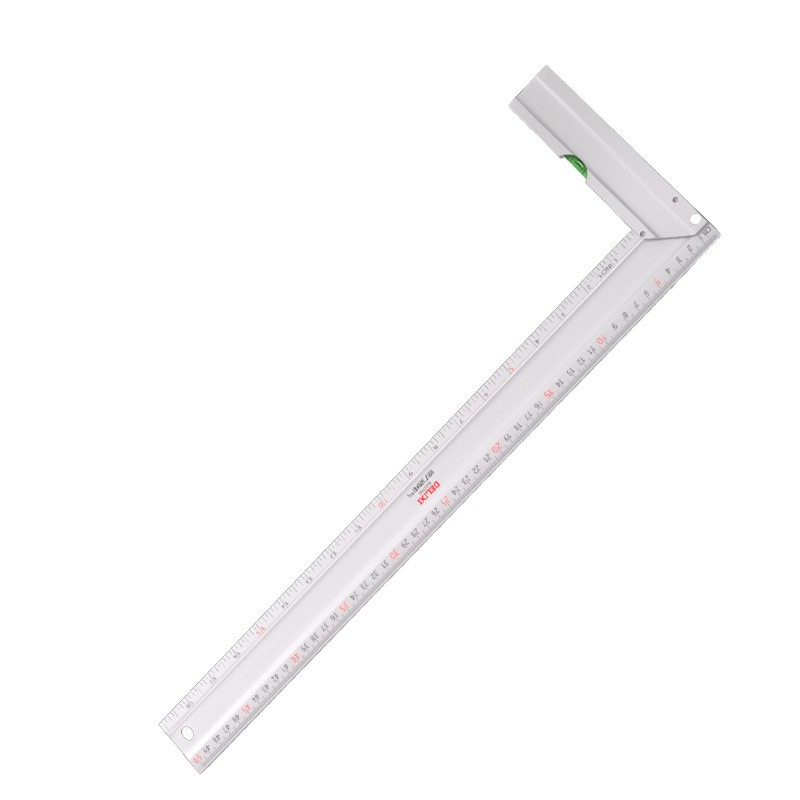 Delixi Electric Pilnībā alumīnija taisnstūra lineāls ar 90°, biezināts, daudzfunkcionāls, augsta precizitāte koka darbiem