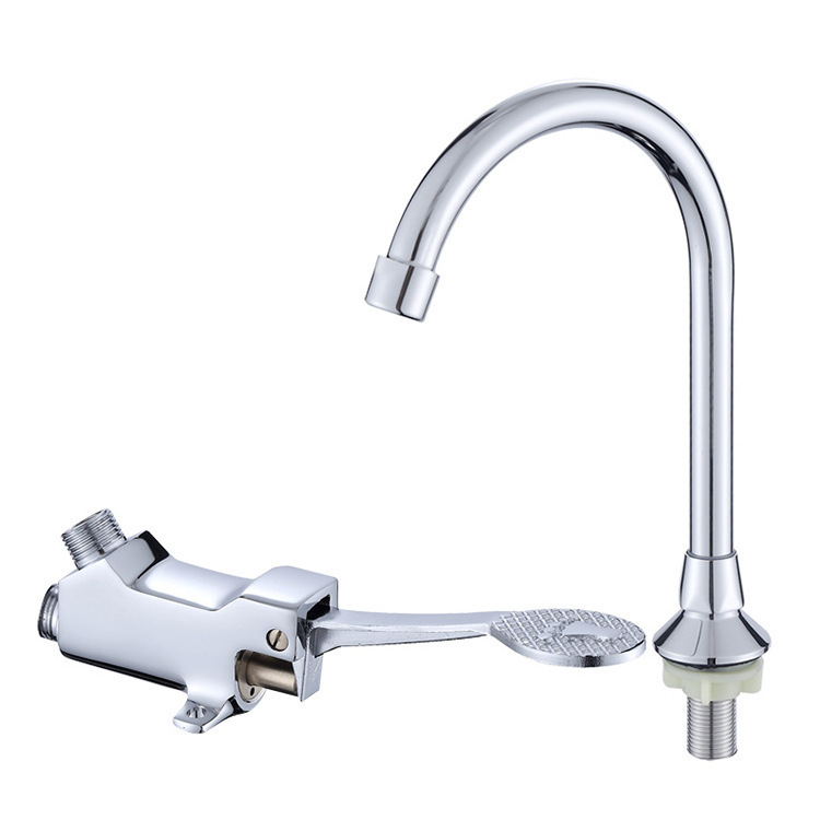 Pedalna slavina za bolničke, laboratorijske, kuhinjske i restoranske umivaonike — bakrenim jezgrom ventila, 20 mm ulaz/izlaz, 0–90 °C, 0,8–1,2 MPa