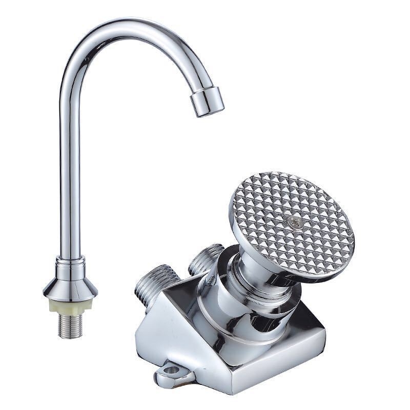 Pedalna slavina za bolničke, laboratorijske, kuhinjske i restoranske umivaonike — bakrenim jezgrom ventila, 20 mm ulaz/izlaz, 0–90 °C, 0,8–1,2 MPa