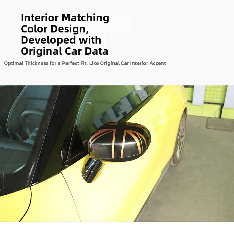 BMW Mini ārējais atpakaļskata spoguļa korpuss, Union Jack uzlīme, dekoratīvs vāciņš no ABS plastmasas